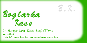 boglarka kass business card